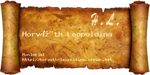 Horváth Leopoldina névjegykártya